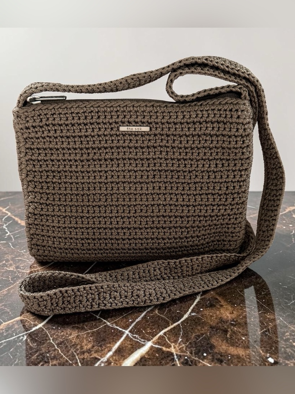 The Sak Beige Crochet Crossbody NWOT